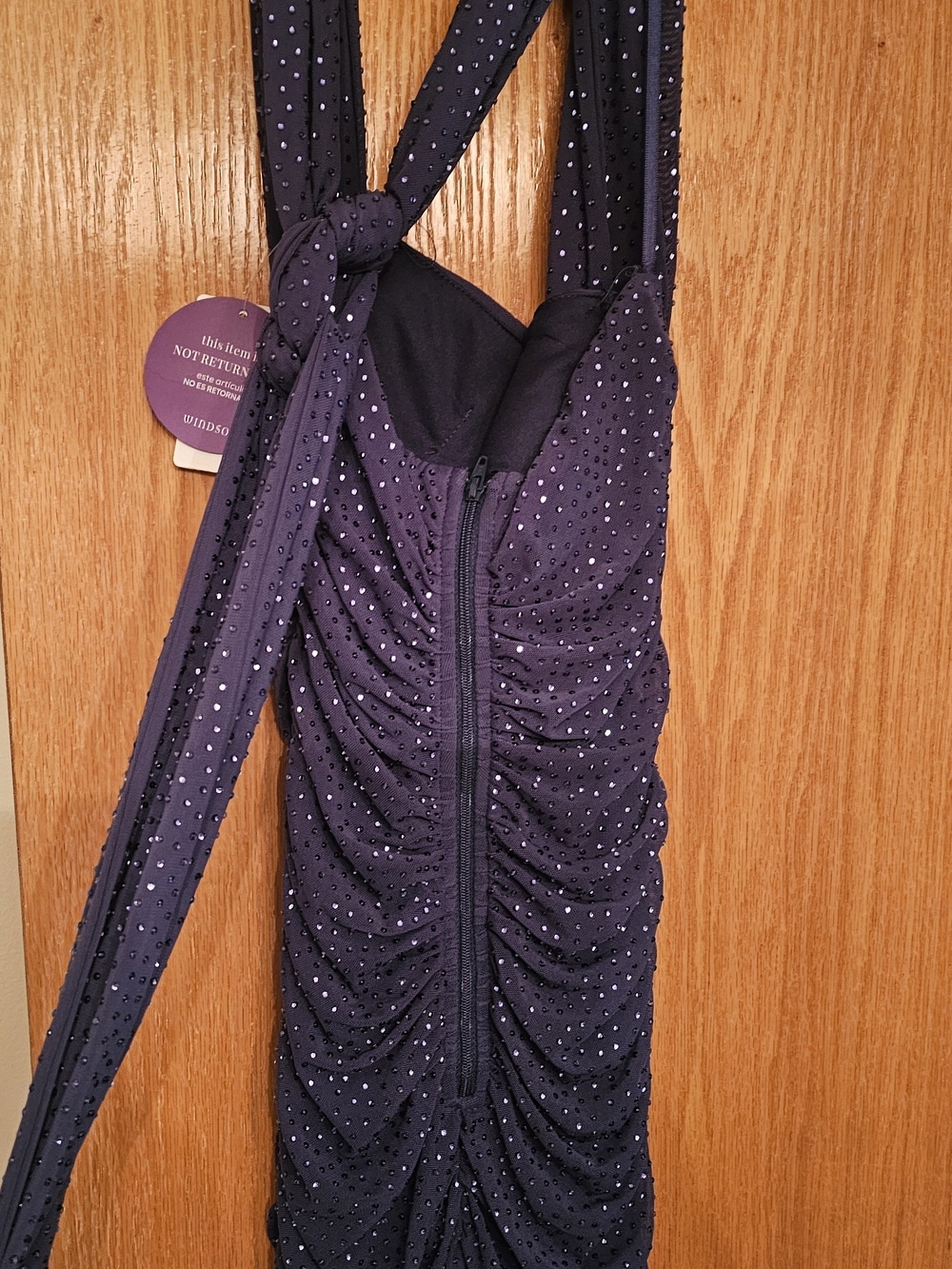NWT Windsor Rhinestone Formal Gown – Size XS (Denim Blue)